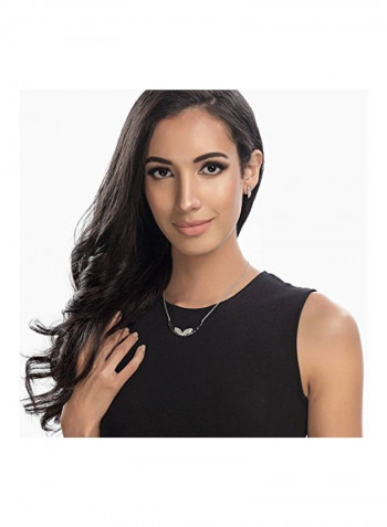 925 Sterling Silver Cubic Zirconia Studded Pendant Necklace