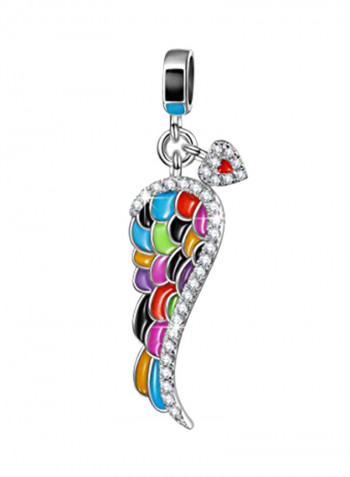 925 Sterling Silver Loving Angel Wing Charm Bead For Bracelet