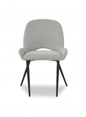Judy Round Dining Chair Grey/Black 54x60.5x85cm