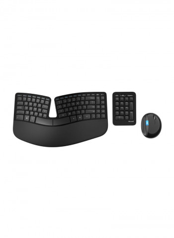 لوحة المفاتيح والماوس اللاسلكية Sculpt Ergonomic كمبيوتر مكتبي أسود