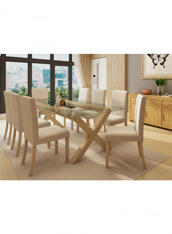 Venice Dining Chair Beige 45x98x54centimeter