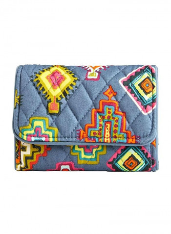 محفظة جلد بتقنية RFID Grey/Yellow/Orange