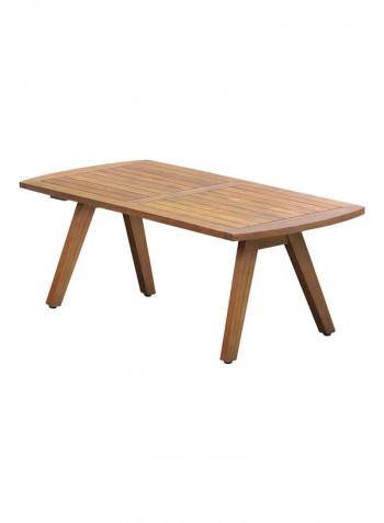 Pensacola Coffee Table Natural 122.5x62x7.5centimeter Brown 122.5 x 62 x 7.5cm