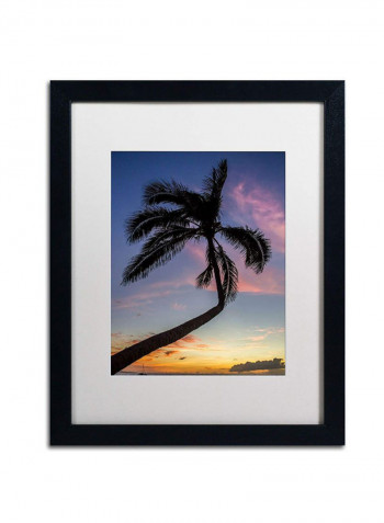 Sunset At Point Lobos Canvas Wall Art Black/White 14 x 14inch