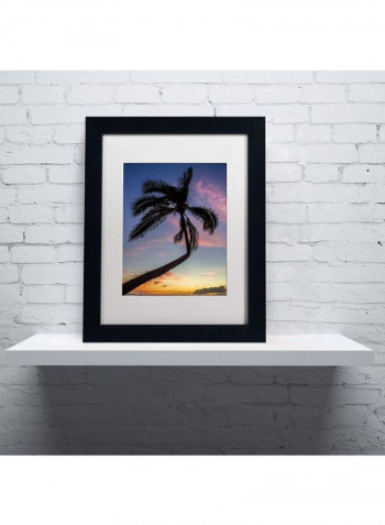 Sunset At Point Lobos Canvas Wall Art Black/White 14 x 14inch