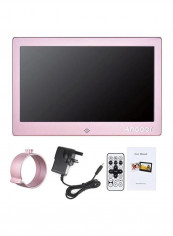 LED Digital Photo Frame With Remote Pink 16.2x24.7x0.7cm