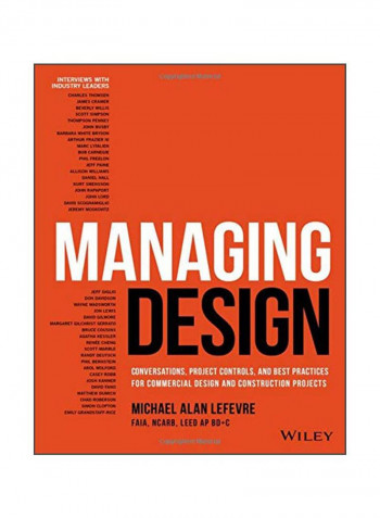 Managing Design: Conversations, Project Controls, And Best Practices For Commercial Design And Construction Projects Hardcover