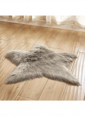 Star Shaped European Style Floor Mat Grey One Size