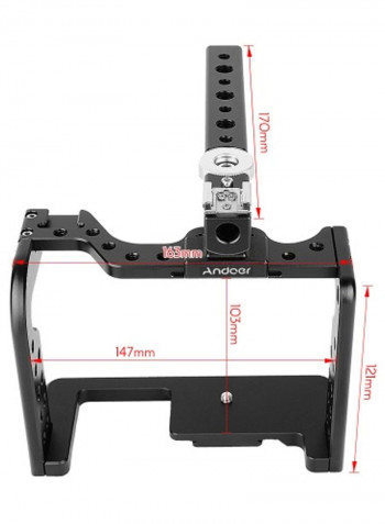 Camera Cage Mount For Panasonic GH5/GH4 DSLR Black
