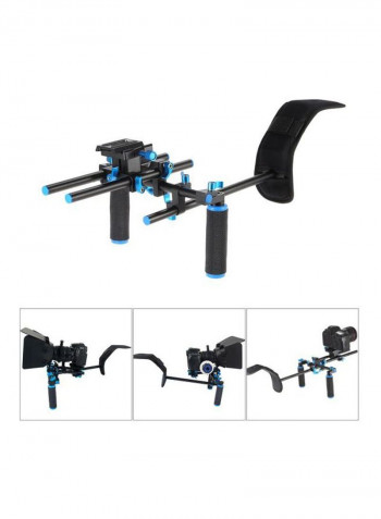 Double-Hand Video Rig Bracket For DSLR Black