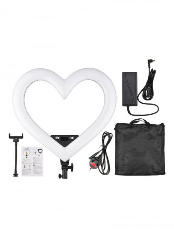 Heart-shaped Photography LED Video Light Black/White