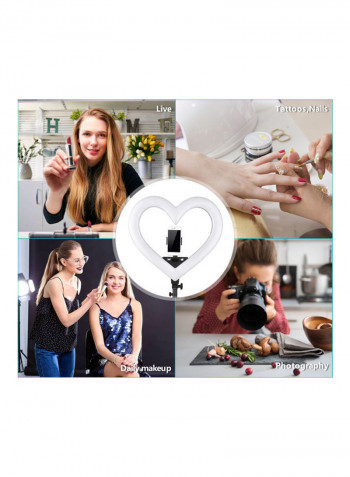 Heart-shaped Photography LED Video Light Black/White