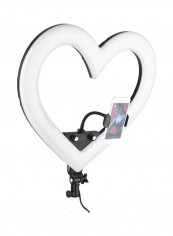 Heart-shaped Photography LED Video Light Black/White