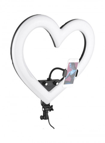 Heart-shaped Photography LED Video Light Black/White