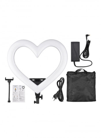Heart-shaped Photography LED Video Light Black/White