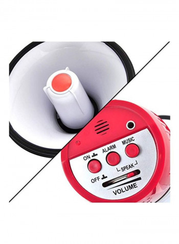 Megaphone Adjustable Speaker PMP40 White/Black/Red