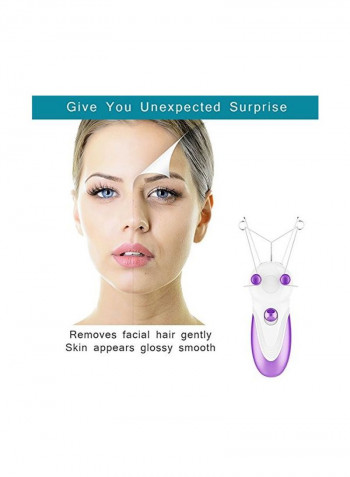 Electric Facial Hair Remover White/Purple