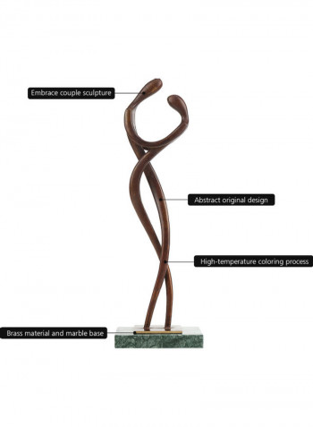 Embrace Couple Tabletop Sculpture Brown