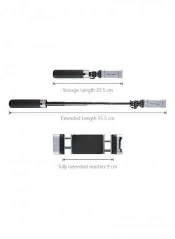 Vlog Phone Tripod Selfie Stick Black