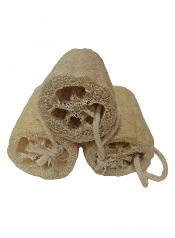 3-Piece Bath Sponge Set Beige