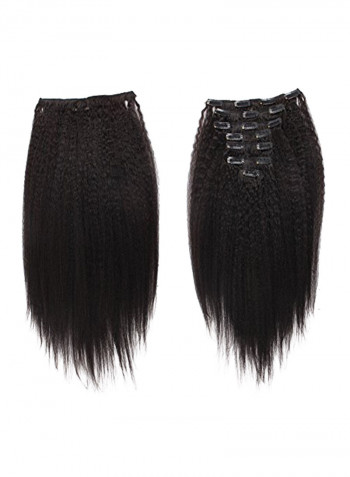 7-Piece Soft Straight Hair Extensions Black