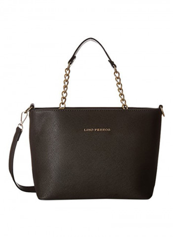 Polyester Blend Handbag LWHB02034DARK BROWN Brown