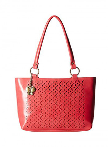 Polyester Blend Shoulder Bag Pink