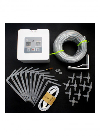 DIY Micro Automatic Drip Irrigation Kit with 30-Day Timer White 10 x 10 x 10cm