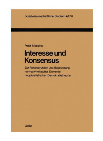 Interesse Und Konsensus Paperback