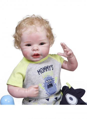 Silicone Baby Doll with Milk Bottle and Pacifier