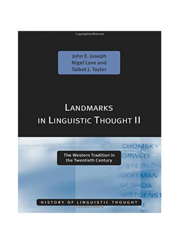 Landmarks In Linguistic Thought Volume Ii : The Western Tradition In The Twentieth Century Paperback
