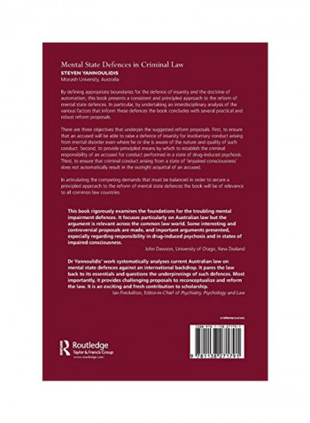 Mental State Defences In Criminal Law Paperback
