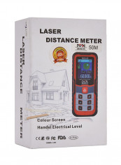 Laser Distance Meter With Handel Multicolour 50meter
