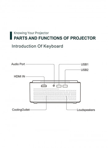 HD LED Portable Mini Projector P2005 Silver