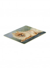 Pomeranian Full Body Kitchen/Bath Mat Multicolour 11 x 14inch
