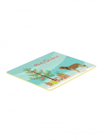 Catalan Sheepdog Christmas Kitchen Mat Multicolour 11 x 14inch