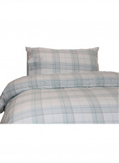 Highland Duvet Cover With Pillowcase Fabric White/Light Green 260 x 220centimeter