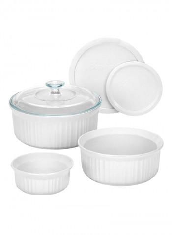 3-Piece Casserole Set White
