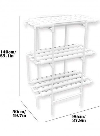 Vegetable Frame Kit Pipe Bracket Equipment Hydroponics System White