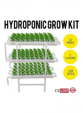 Vegetable Frame Kit Pipe Bracket Equipment Hydroponics System White
