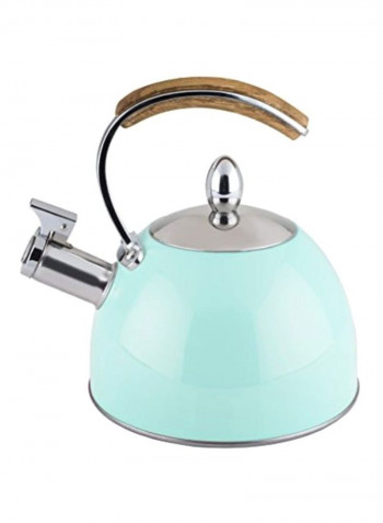 Stainless Steel Tea Kettle Turquoise/Silver/Black 70ounce