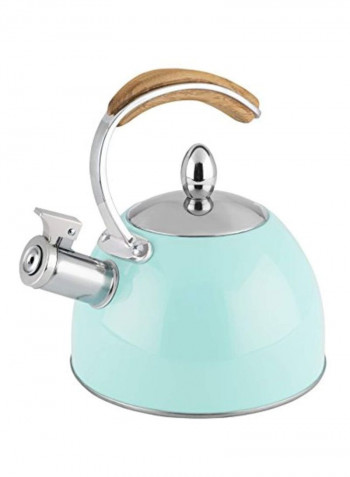 Stainless Steel Tea Kettle Turquoise/Silver/Black 70ounce