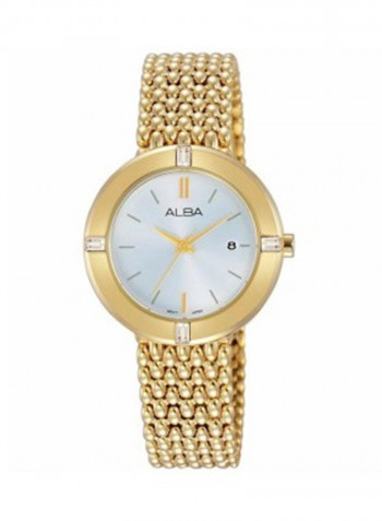 Women's Stainless Steel Band Analog Quartz Watch AH7K42X