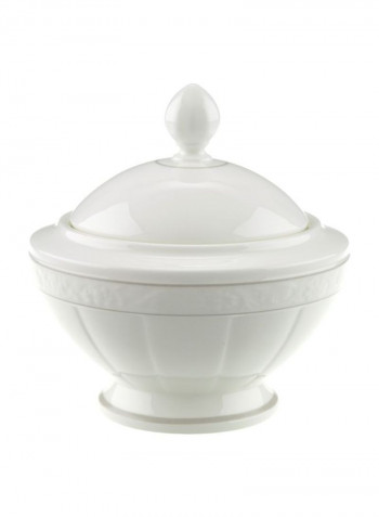 Grey Pearl Sugar Bowl White 115x115x122millimeter