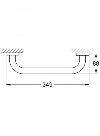 Grip Bar Chrome 349x88millimeter