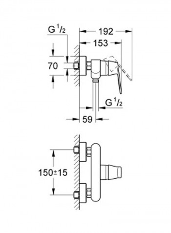 Eurosmart Single-Lever Shower Mixer Silver