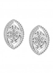925 Sterling Silver Stud Earrings With Cubin Zircon Studded