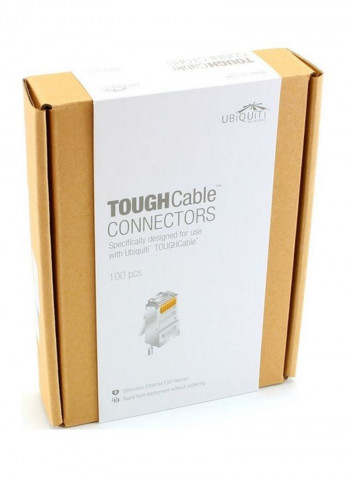 100-Piece Ethernet Cable Connector Silver