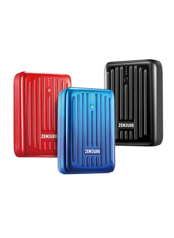 3-Piece SuperMini 10000 mAh Power Bank Set Black/Red/Blue