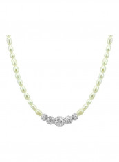 18K Gold Crystals And Pearls Necklace